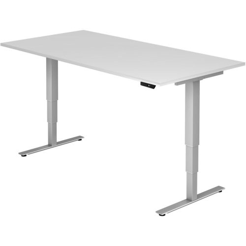 Schreibtisch Office Weiss Holz 200 cm - Material: Holzwerkstoff - Schreibtisch
