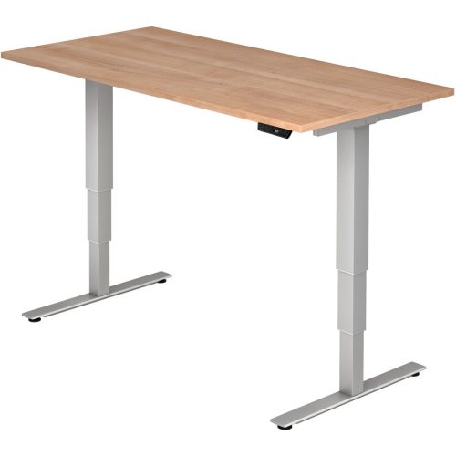 Hammerbacher, Hammerbacher Sitz-Stehschreibtisch XDSM Nussbaum 1.600 x 800 x 635 mm