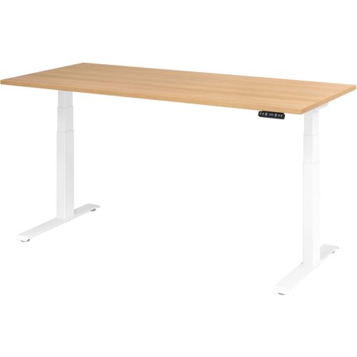 Hammerbacher, Hammerbacher Sitz-Steh-Arbeitsplatz XDKB19 Eiche Silber