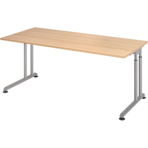 Schreibtisch Office Braun Holz 180 cm - Farbe: eiche - Material: Holzwerkstoff - Schreibtisch