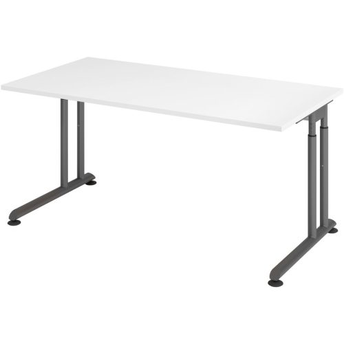 Schreibtisch Office Weiss Holz 160 cm - Material: Holzwerkstoff - Schreibtisch