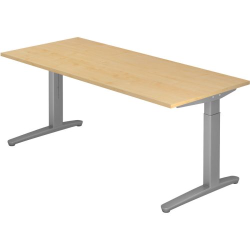 Schreibtisch Office Holz 180 cm Höhenverstellbar (manuell) - Farbe: Ahorn - Material: Holzwerkstoff - Schreibtisch