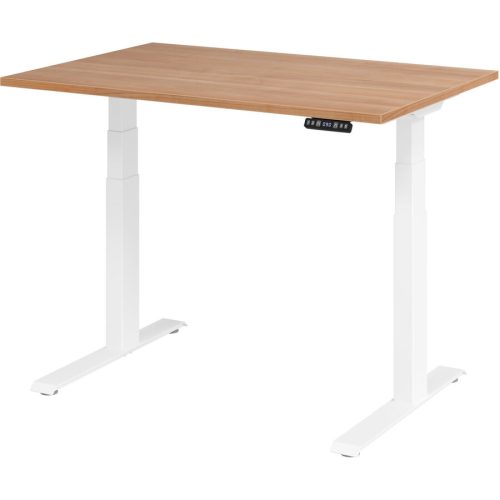 Hammerbacher, Hammerbacher Sitz-Steh-Arbeitsplatz XDKB12 1.200 x 800 x 1.290 mm Walnuss, Weiß