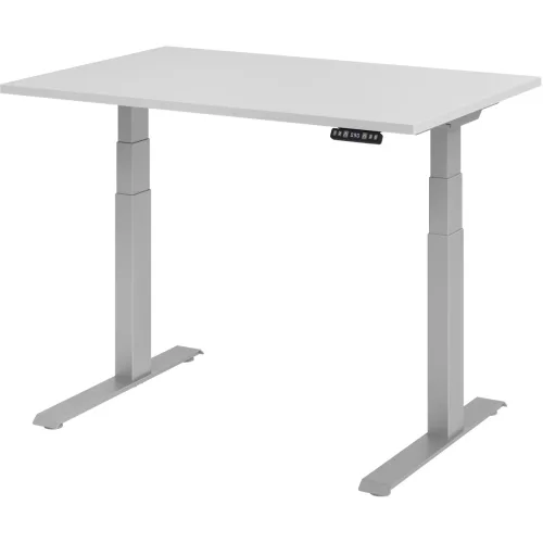 Hammerbacher, Hammerbacher Sitz-Stehschreibtisch VXDKB12/5/S Grau 1200 x 800 mm