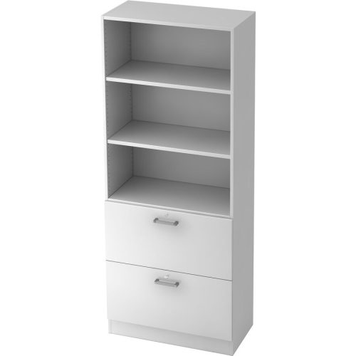 Regal Office Weiss Holz 80 cm 200.4 cm - Material: Holzwerkstoff - Regal