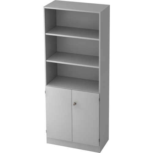 Aktenschrank Office Grau Holz 80 cm 42 cm 200.4 cm - Material: Holzwerkstoff - Aktenschrank
