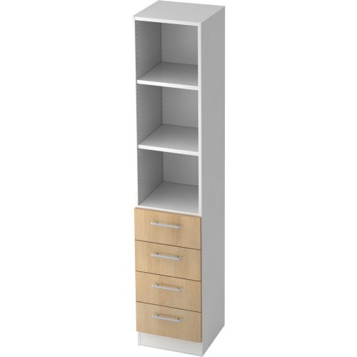 Regal Office Braun Holz 40.6 cm 200.4 cm - Farbe: eiche - Material: Holzwerkstoff - Regal