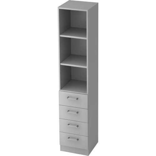 Regal Office Grau Holz 40.6 cm 200.4 cm - Material: Holzwerkstoff - Regal