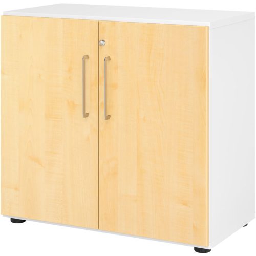 Hammerbacher, Hammerbacher Schrank V928T2/W/3/BS Weiß 80 x 42 x 74,6 cm