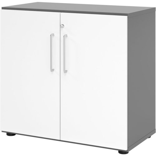 Hammerbacher, Hammerbacher Schrank V928T2/G/W/BS Grau 80 x 42 x 74,6 cm