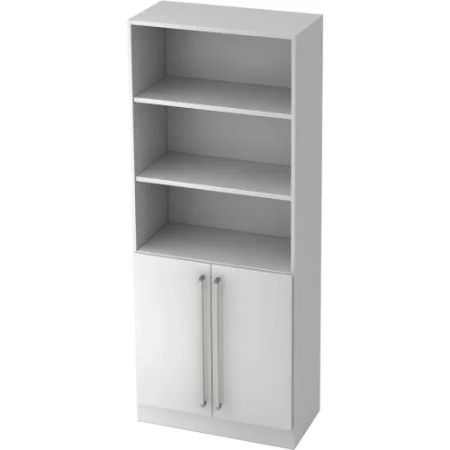 Aktenschrank Office Weiss Holz 80 cm 42 cm 200.4 cm - Material: Holzwerkstoff - Aktenschrank