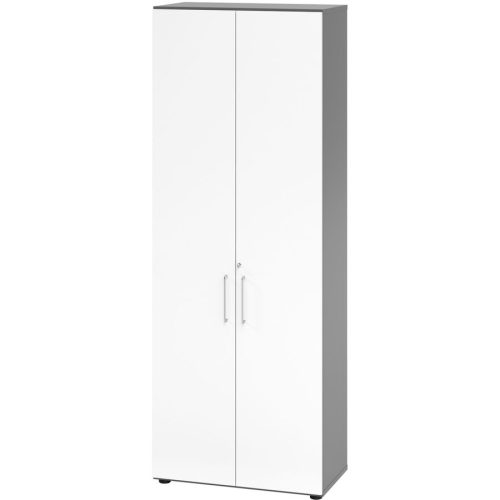 Hammerbacher, Hammerbacher Schrank V968T6/G/W/BS Grau 80 x 42 x 215,4 cm