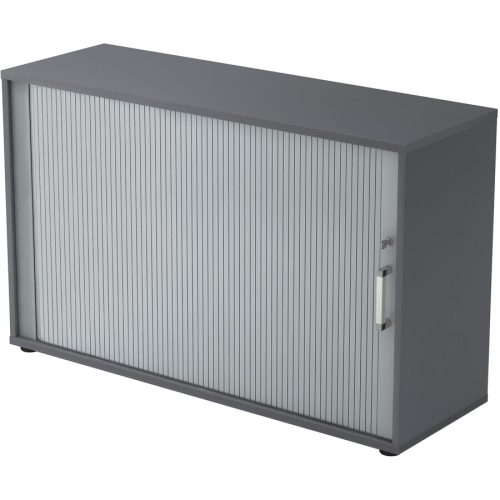 Hammerbacher, Hammerbacher Aktenschrank 2FH CE Grau Holz, Metall 1.200 x 400 x 748 mm