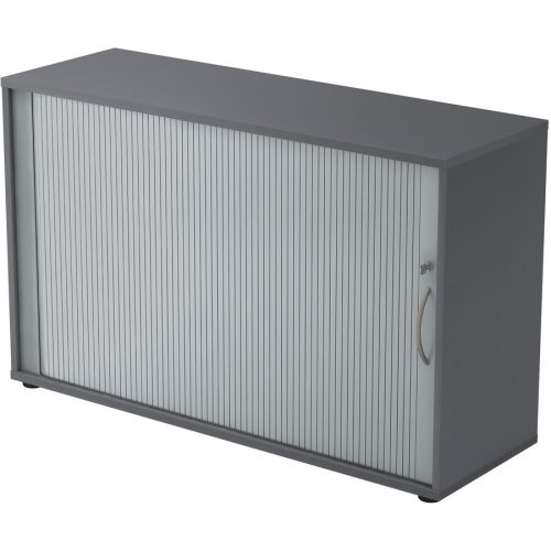 Aktenschrank Office Silber/Grau Kunststoff 120 cm 40 cm 74.8 cm - Farbe: Silber, Graphit - Material: Holzwerkstoff, Kunststoff - Aktenschrank