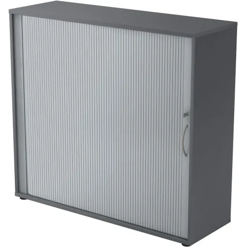 Aktenschrank Office Silber/Grau Holz/Kunststoff 120 cm 40 cm 110 cm - Farbe: Silber, Graphit - Material: Holzwerkstoff, Kunststoff - Aktenschrank
