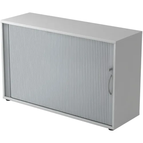 Aktenschrank Office Silber/Grau Kunststoff 120 cm 40 cm 74.8 cm - Farbe: silber, grau - Material: Holzwerkstoff, Kunststoff - Aktenschrank