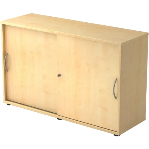 Aktenschrank Office Beige Holz 120 cm 40 cm 74.8 cm - Farbe: Ahorn - Material: Holzwerkstoff - Aktenschrank