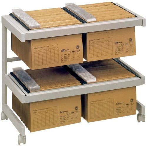 Hammerbacher, Hammerbacher Hängemappenwagen Mit 2 Hängeregistern Grau 810 x 430 x 670 mm