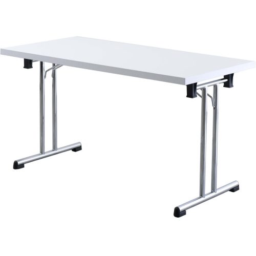 Schreibtisch Office Weiss Holz 138 cm Stapelbar - Material: Holzwerkstoff - Schreibtisch