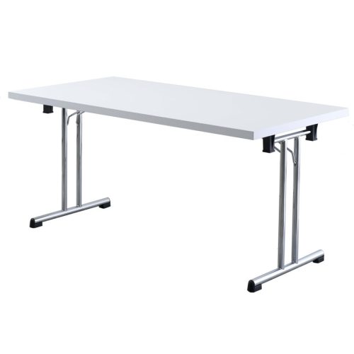 Schreibtisch Office Weiss Holz 160 cm Stapelbar - Material: Holzwerkstoff - Schreibtisch