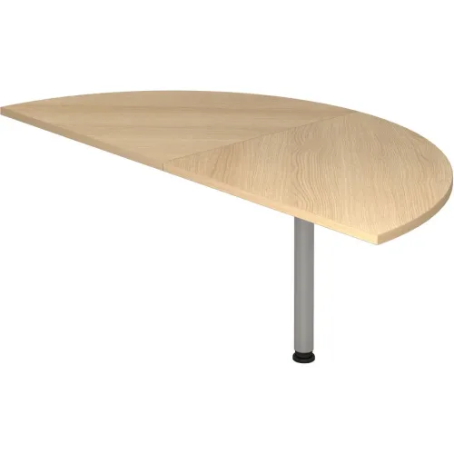 Anbautisch Office Braun Holz 160 cm - Farbe: eiche - Material: Holzwerkstoff - Anbautisch