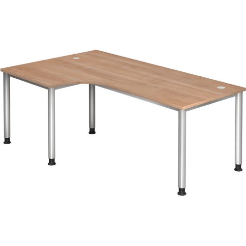 Schreibtisch Office Braun Holz 200 cm - Farbe: Nussbaum - Material: Holzwerkstoff - Schreibtisch
