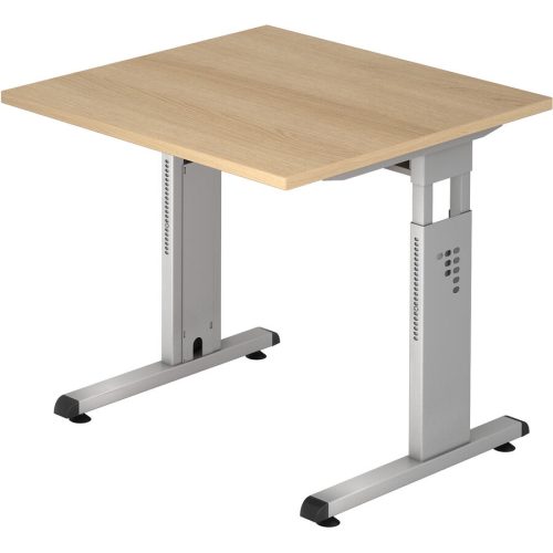 Schreibtisch Office Braun Holz 80 cm - Farbe: eiche - Material: Holzwerkstoff - Schreibtisch