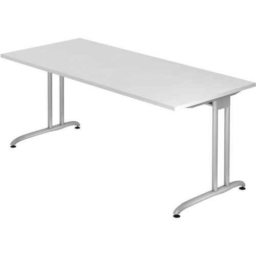 Schreibtisch Office Weiss Holz 180 cm - Material: Holzwerkstoff - Schreibtisch