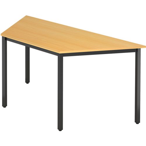 Hammerbacher, Hammerbacher Konferenztisch Premium, Trapez, Quadratrohr, BxT 1.600 x 690 mm, Buche/schwarz