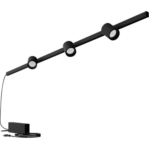 Spot Philips Hue Schwarz Metall 200.4 cm - LED - Lichtfarbe: Extra warmweiss - Helles Neutralweiss - Spot- LED Energiesparlampe