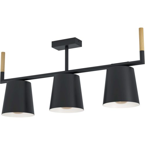 Eglo Deckenlampe Lacey Braun/Schwarz Stahl/Holz 16 cm 33.5 cm - Material: Holz/Stahl - Deckenlampe