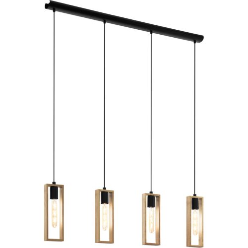 Eglo Pendellampe Littleton Schwarz Stahl 5.5 cm 110 cm - Pendellampe