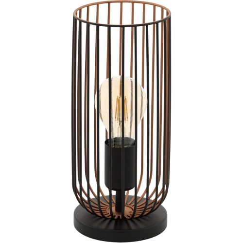 Eglo Tischlampe Roccamena Kupfer/Schwarz Stahl 13 cm 31 cm - Farbe: schwarz/kupfer - Tischlampe