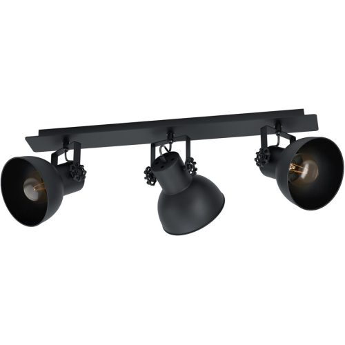 Eglo Spot Barnstaple 1 Schwarz Stahl/Holz 9 cm - Material: Holz/Stahl - Spot