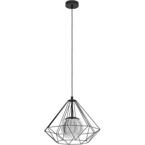 Eglo Pendellampe Vernham Schwarz Stahl 44.5 cm 110 cm - Pendellampe