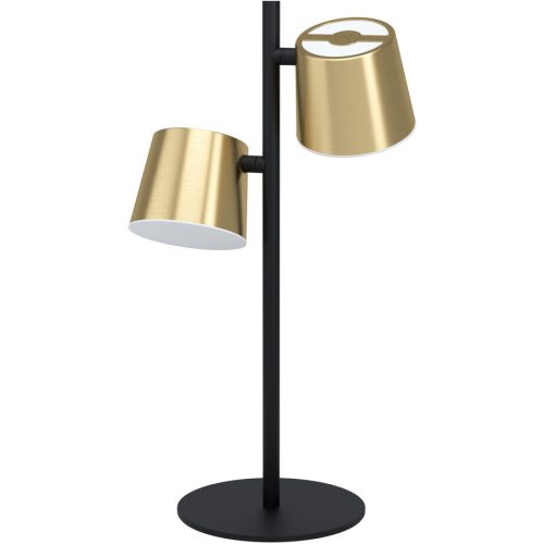 Eglo Tischlampe Altamira Schwarz/Gold Stahl/Messing 18 cm 50.5 cm - Farbe: schwarz, messing - LED - Material: Stahl, Messing - Tischlampe- LED