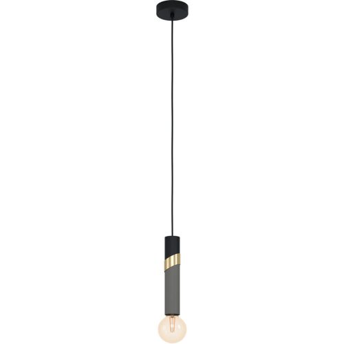 Eglo Pendellampe Cedral Schwarz Stahl 5.5 cm 150 cm - Farbe: Schwarz/Messing - Pendellampe