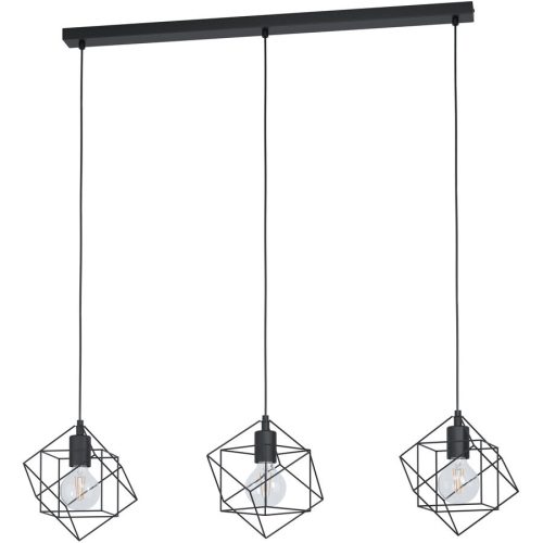 Eglo Pendellampe Straiton Schwarz Stahl 24 cm 110 cm - Pendellampe
