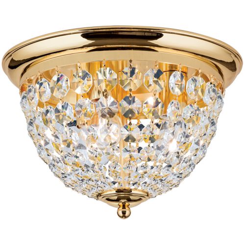 Briamond Deckenlampe Plafond Gold/Transparent Kristall/Messing 35 cm 24 cm - Material: Messing/Kristall - Deckenlampe