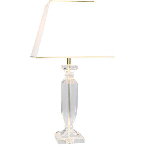 Briamond Tischlampe Pokal Gold/Transparent Stahl/Kristall 36 cm 70 cm - Tischlampe