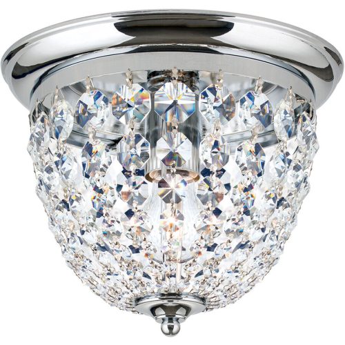 Briamond Deckenlampe Plafond Grau Stahl/Kristall 26 cm 22 cm - Farbe: Chrom/klar - Deckenlampe