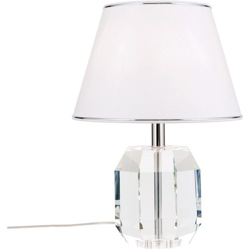 Briamond Tischlampe Alexis Grau Stahl/Kristall 32.5 cm 46 cm - Farbe: Chrom/klar - Tischlampe
