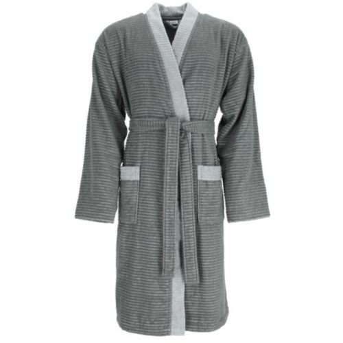 Esprit, Esprit - Double Stripe Bademantel, für Herren, Anthrazit, Größe M