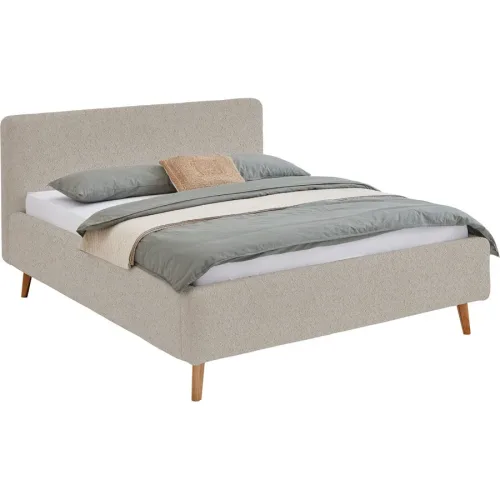 Bett Senja Beige Polyester 160 x 200 cm - Bett