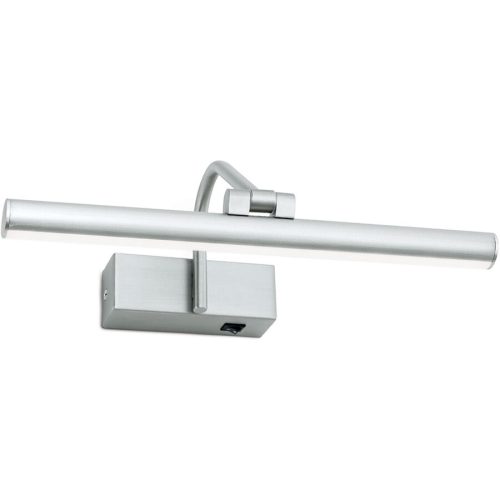 Wandlampe Portrait Grau Stahl 18.5 cm - Farbe: Nickel satiniert - Lichtfarbe: Warmweiss - Wandlampe