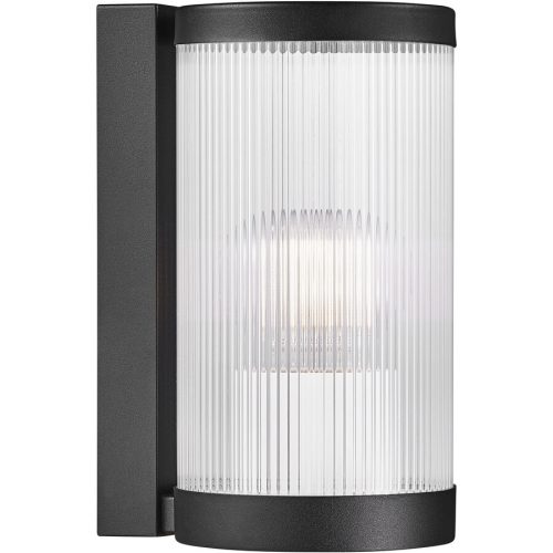 NORDLUX Wandlampe aussen Coupar Schwarz/Transparent Kunststoff 13 cm 25 cm - Material: PVC - Wandlampe aussen