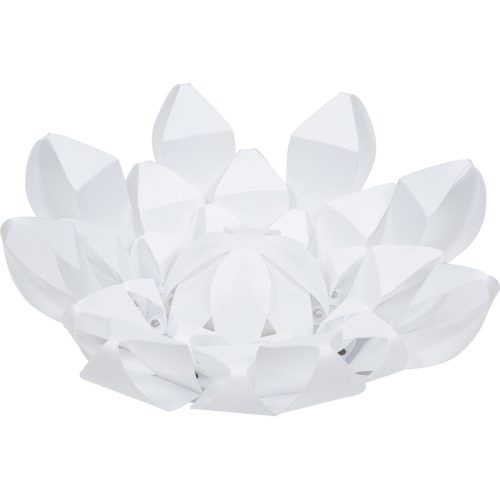 Deckenlampe Riad Weiss Kunstfaser 40 cm 16 cm - LED - Lichtfarbe: Warmweiss - Material: Polyacryl - Deckenlampe- LED Energiesparlampe