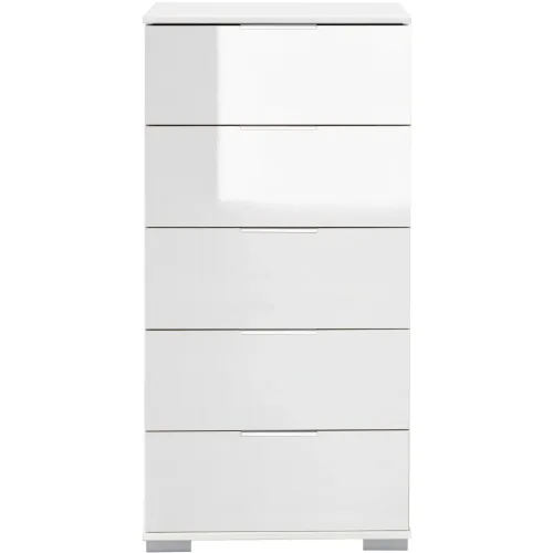 LIVIQUE, Kommode Peyton C Weiss Holzwerkstoff/Glas 49 cm 41 cm - Kommode