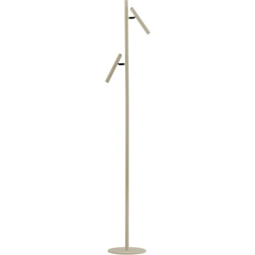 Leselampe Streak Beige Aluminium/Eisen 25 cm 163 cm - LED - Lichtfarbe: Extra warmweiss - Leselampe- LED Energiesparlampe
