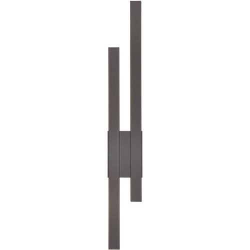 Wandlampe Tawa Grau Aluminium 9 cm 61.5 cm - Farbe: anthrazit - LED - Lichtfarbe: Warmweiss - Wandlampe- LED Energiesparlampe